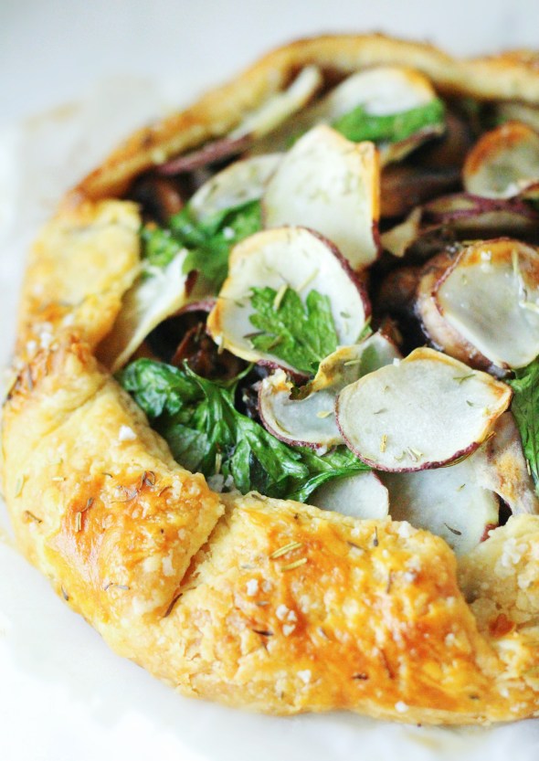 mushroom, thyme and potato galette