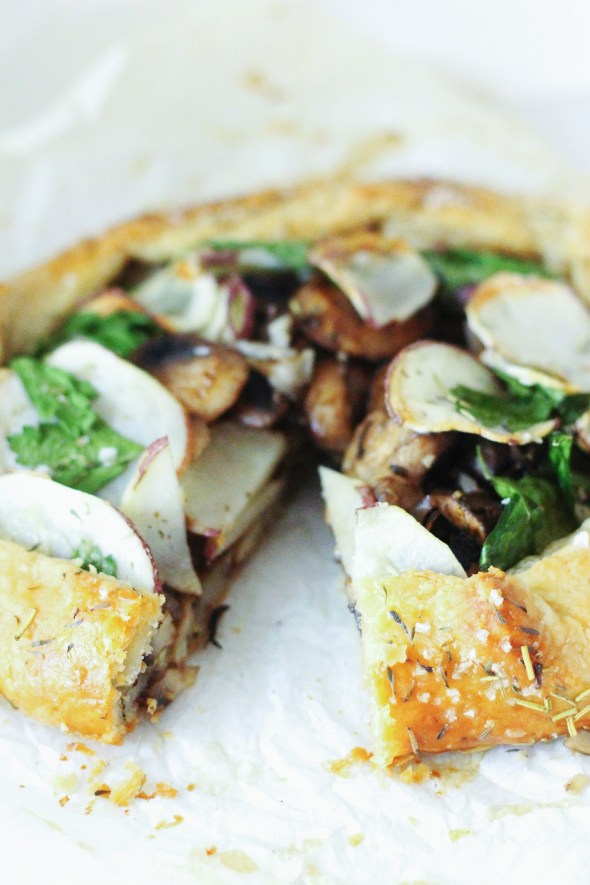 mushroom, thyme and potato galette