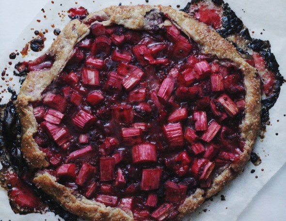 Raspberry Rhubarb Galette