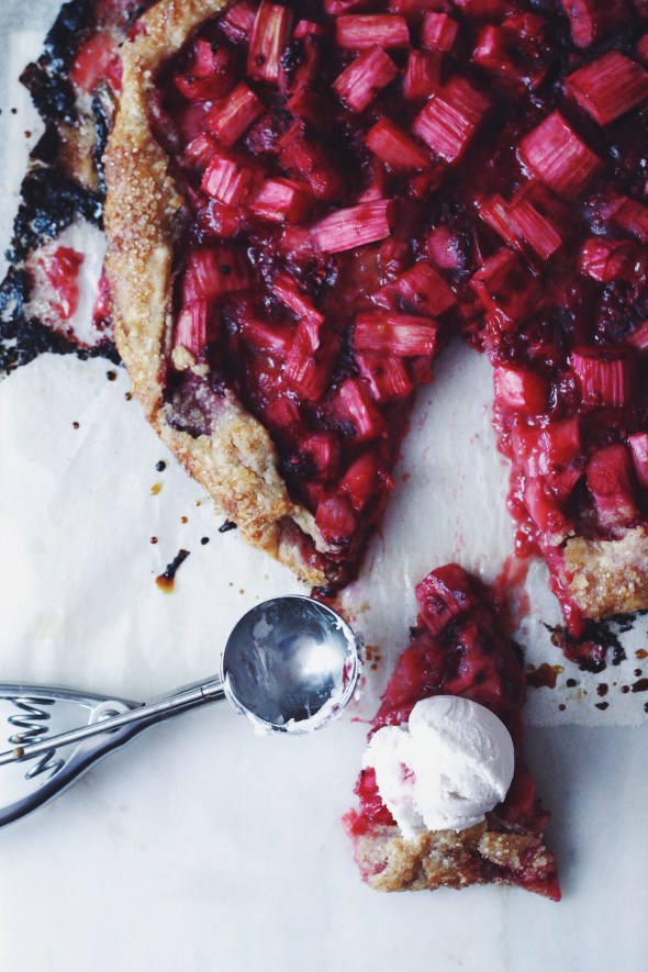 Raspberry Rhubarb Galette