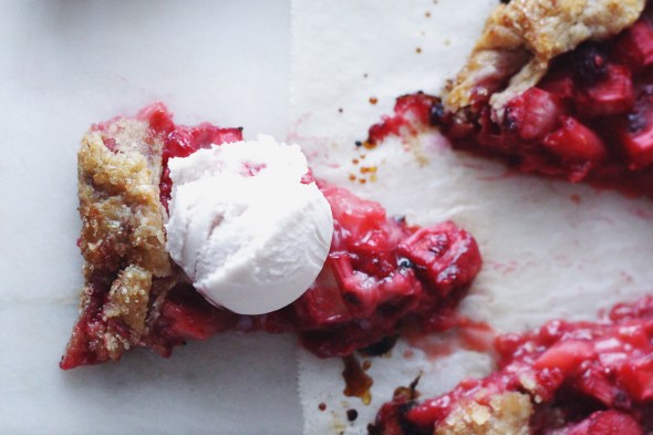 Raspberry Rhubarb Galette