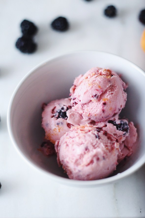 Roasted Blackberry Apricot Ice Cream