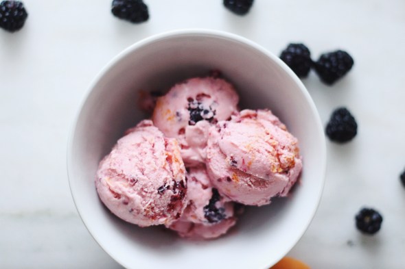 Roasted Blackberry Apricot Ice Cream