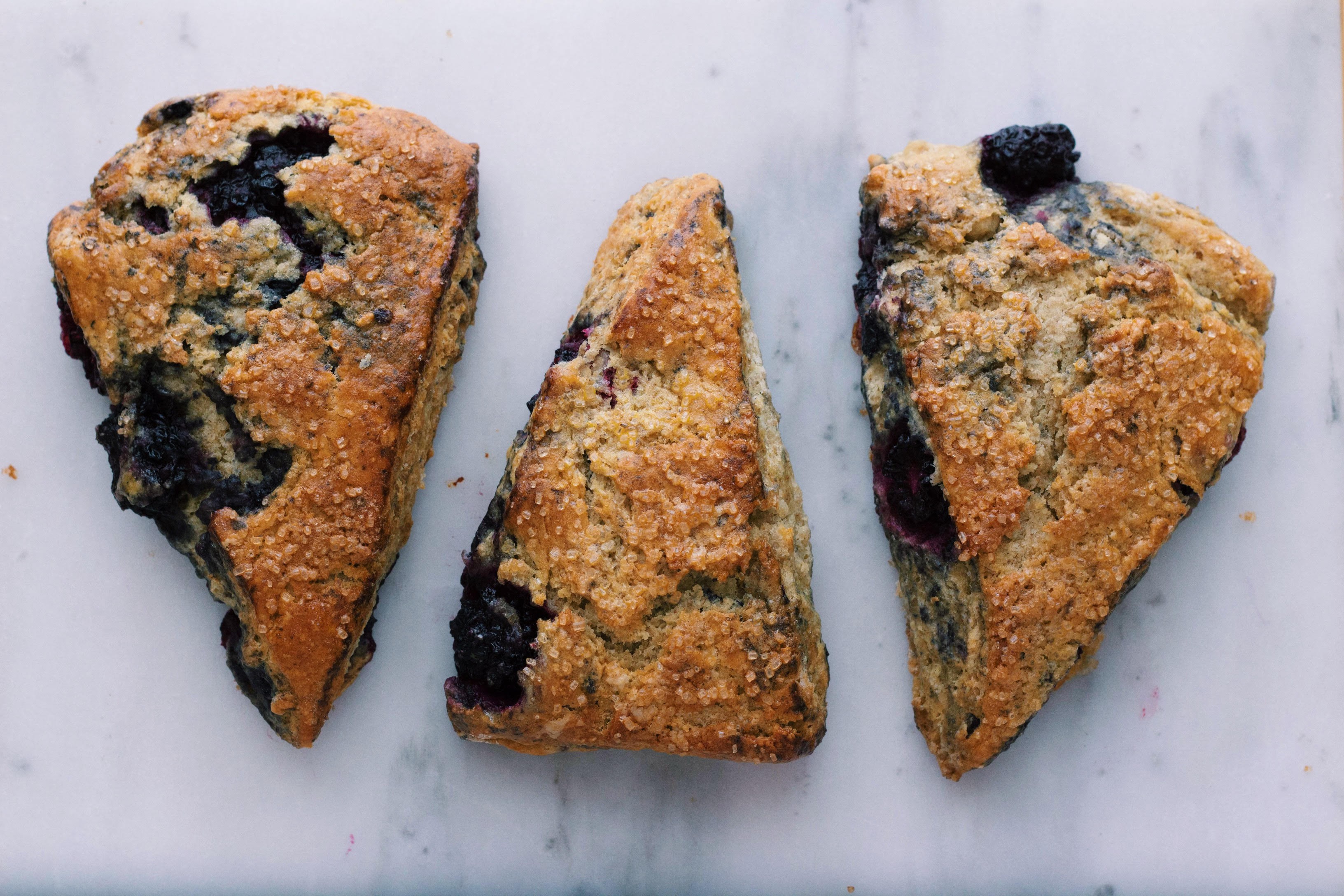 Blackberry Buttermilk Rye Scones 