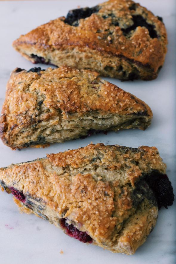 Blackberry Buttermilk Rye Scones