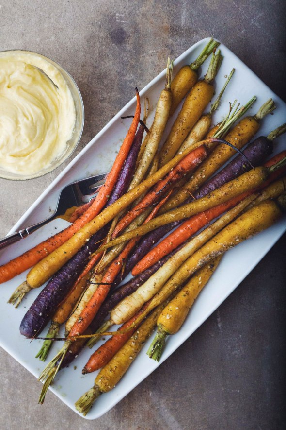 Za'atar and Honey Roasted Carrots with Cumin Aioli