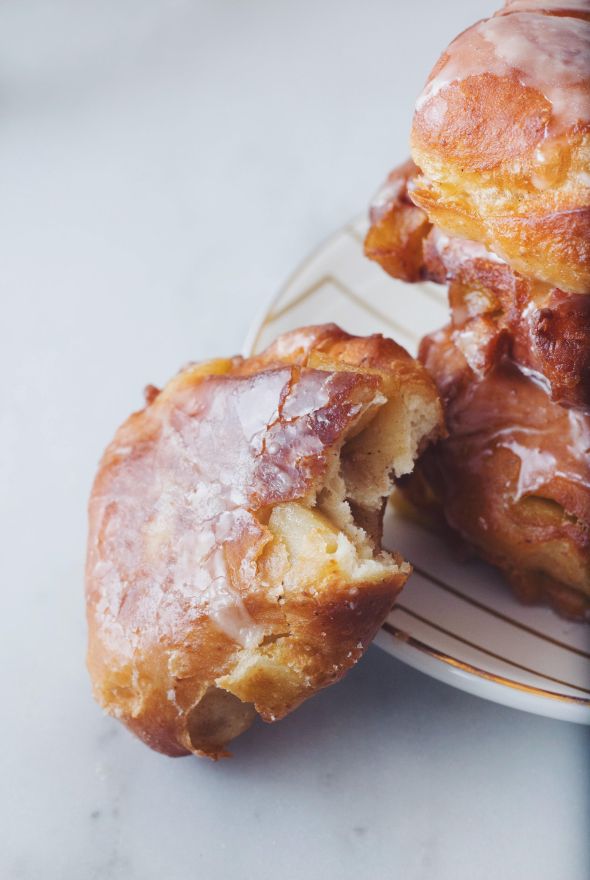 Maple Glazed Apple Fritters