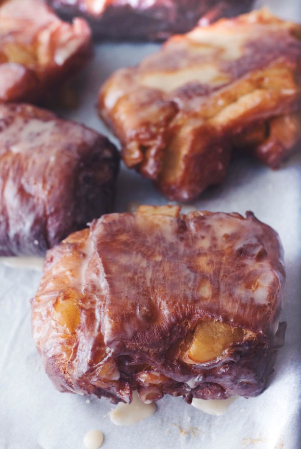 Maple Glazed Apple Fritters