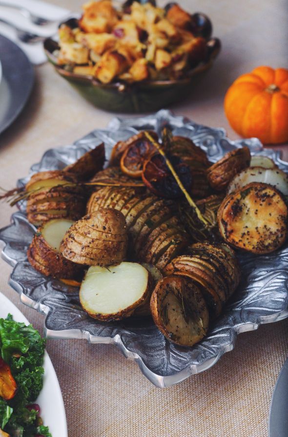 Sage and Lemon Hasselback Potatoes