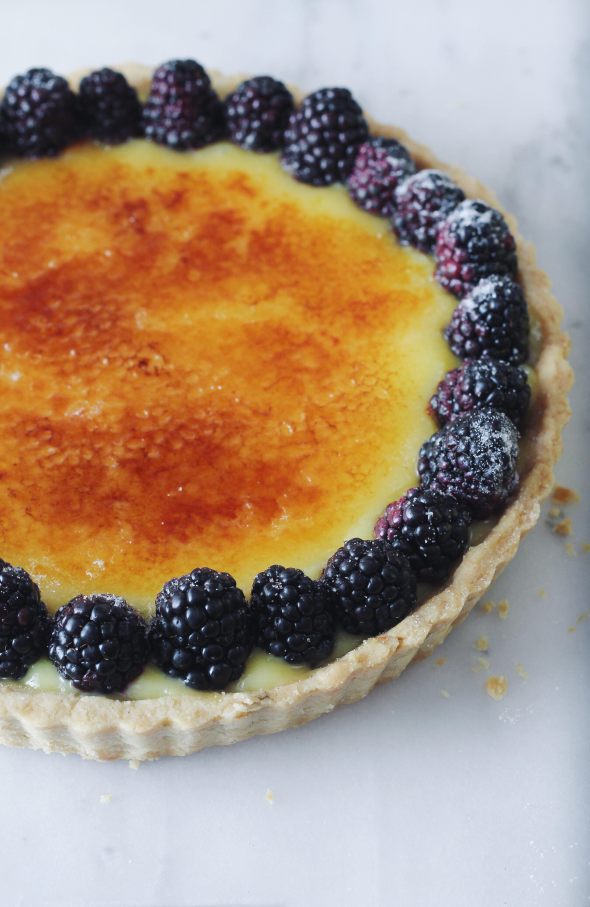 Brûléed Lemon Curd Olive Oil Tart 