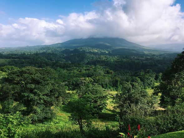 views of the arenal volcano 