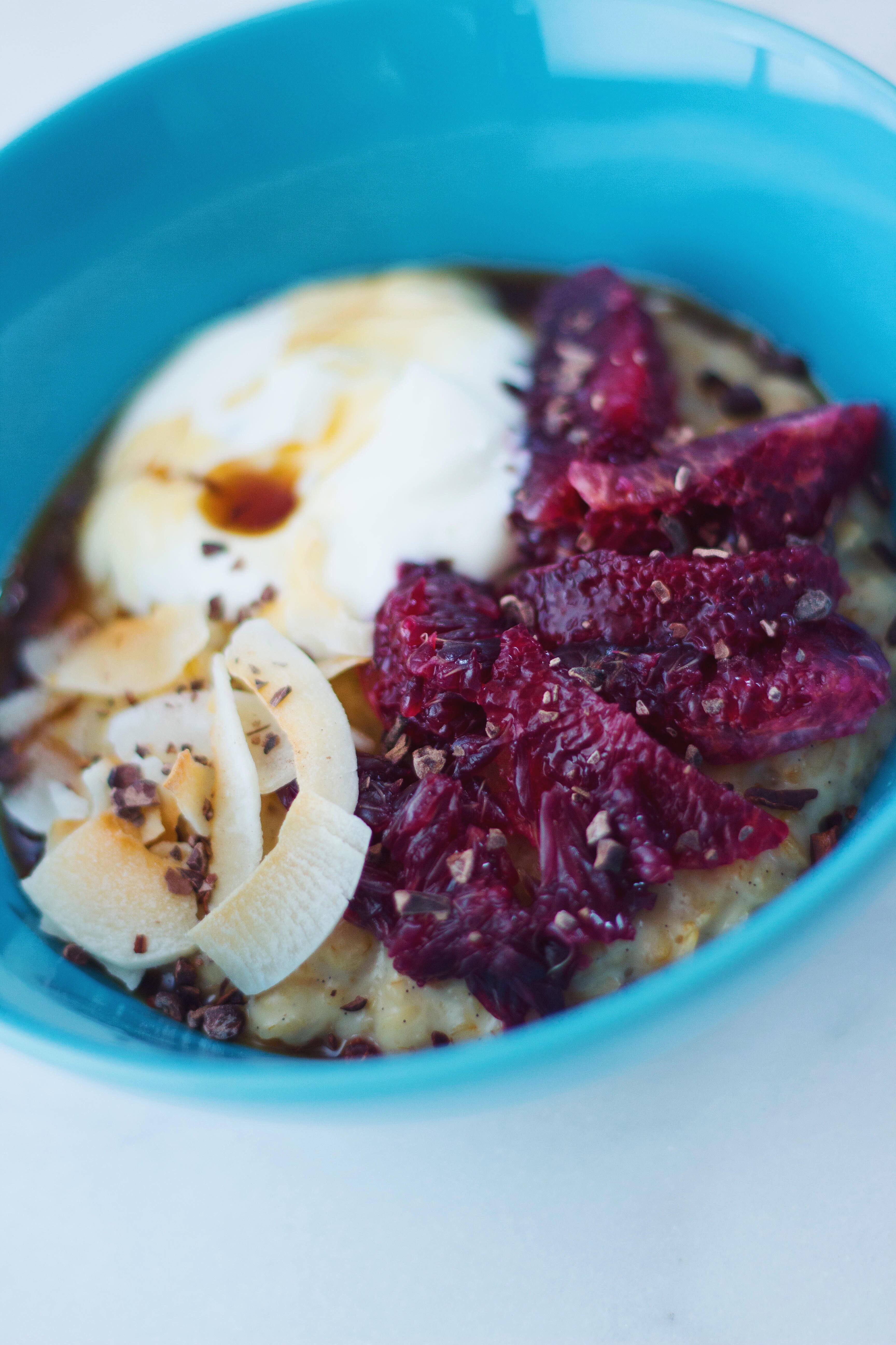 Blood Orange, Coconut and Vanilla Oatmeal