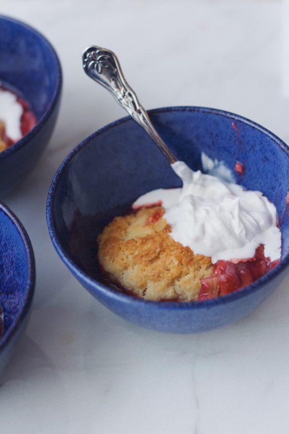 Strawberry Rhubarb Cobbler