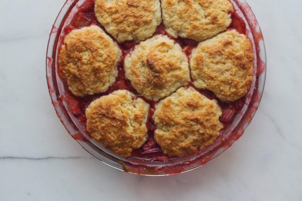 Strawberry Rhubarb Cobbler