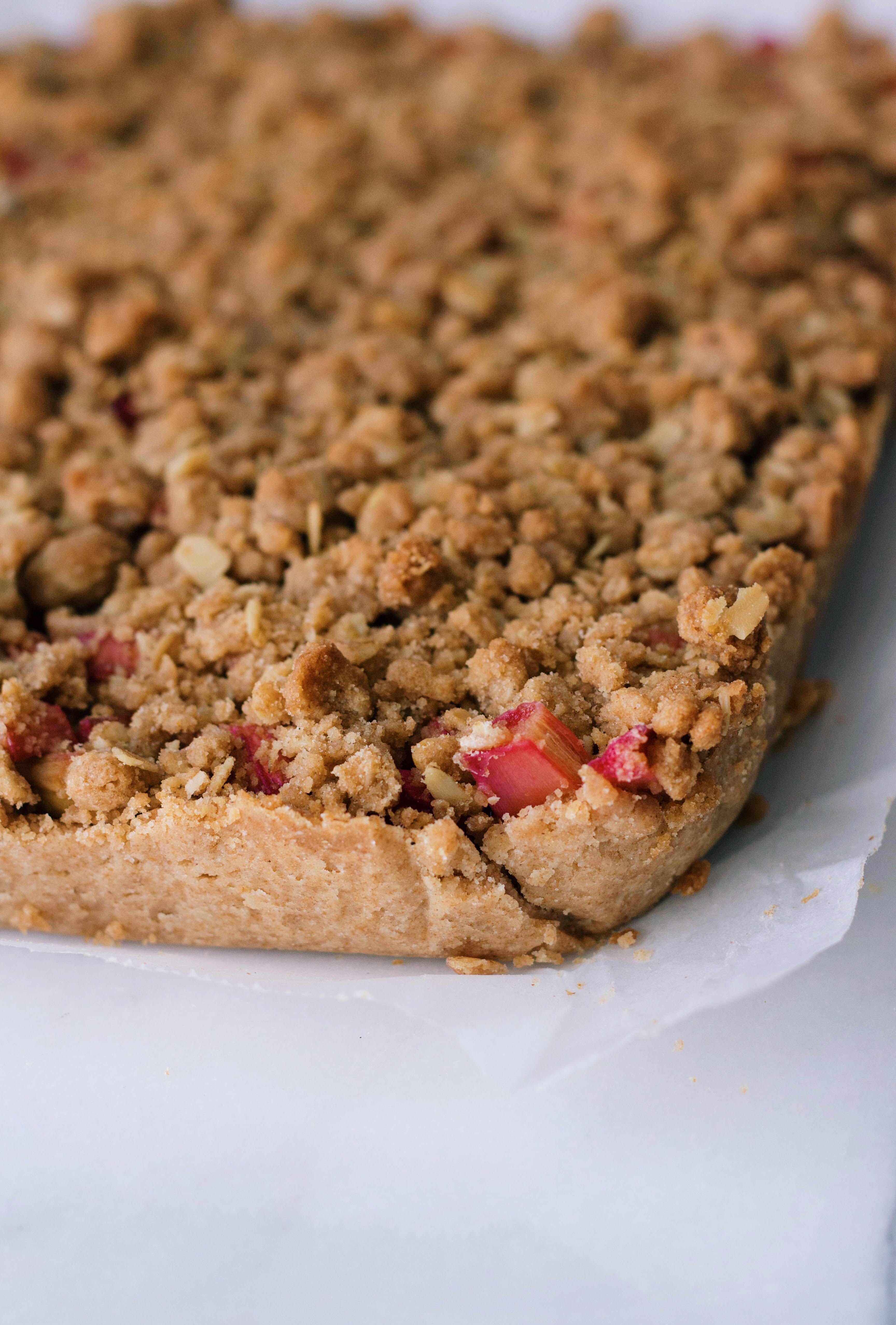 Whole Wheat Rhubarb Pie Bars