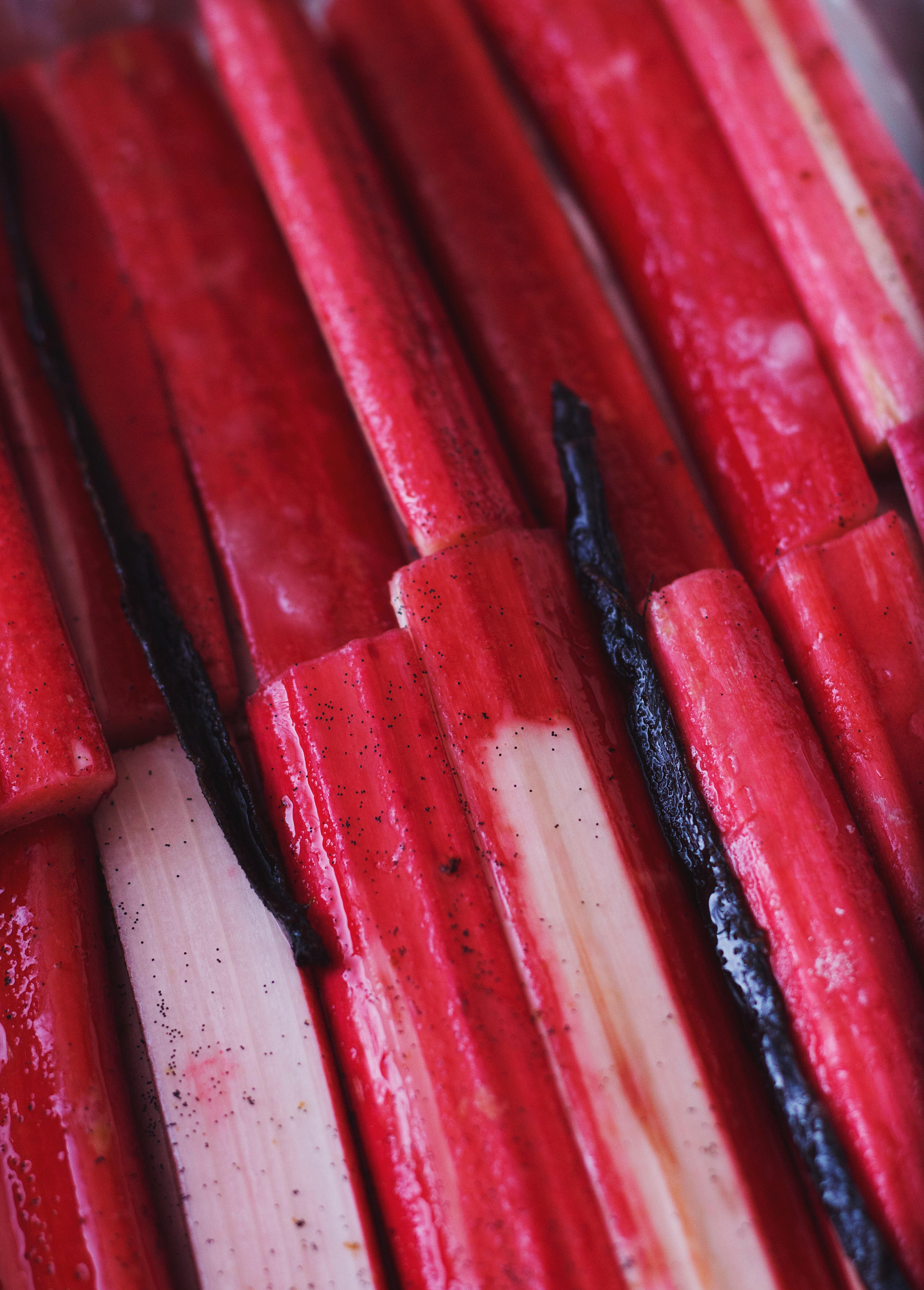 Vanilla Bean Cheesecake Tart with Roasted Rhubarb