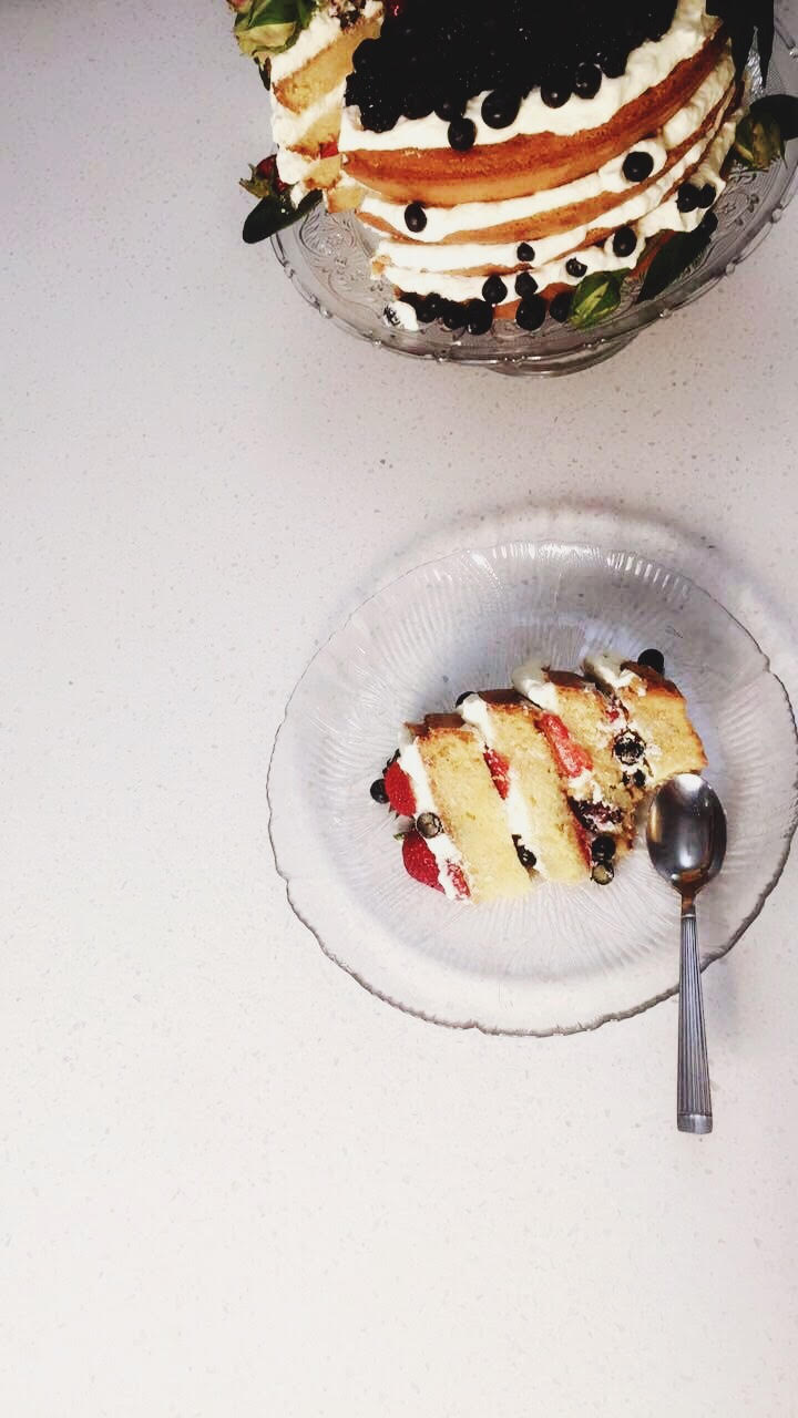 Berries and Cream Sponge Layer Cake