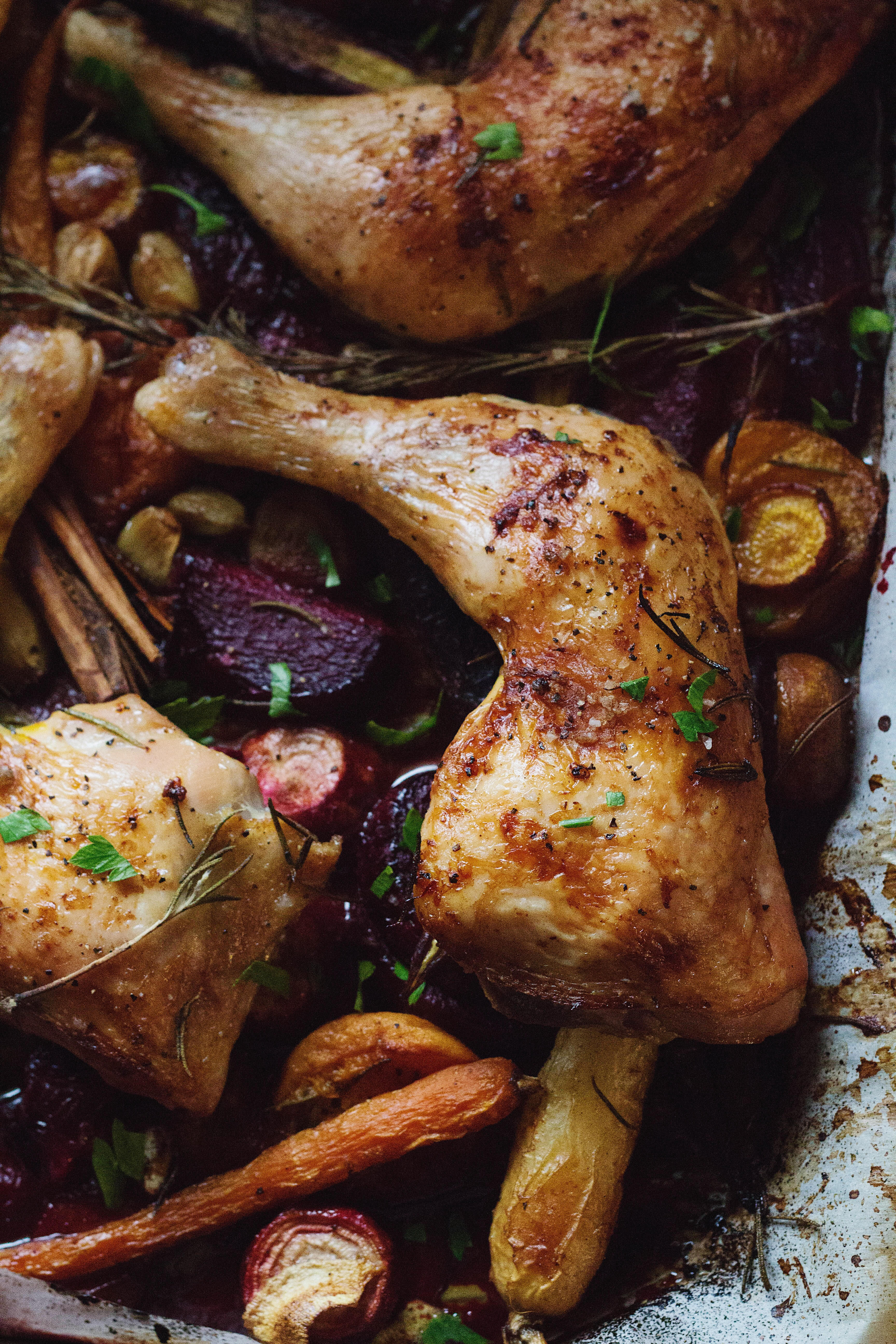 Moroccan Saffron and White Wine Tzimmes Chicken
