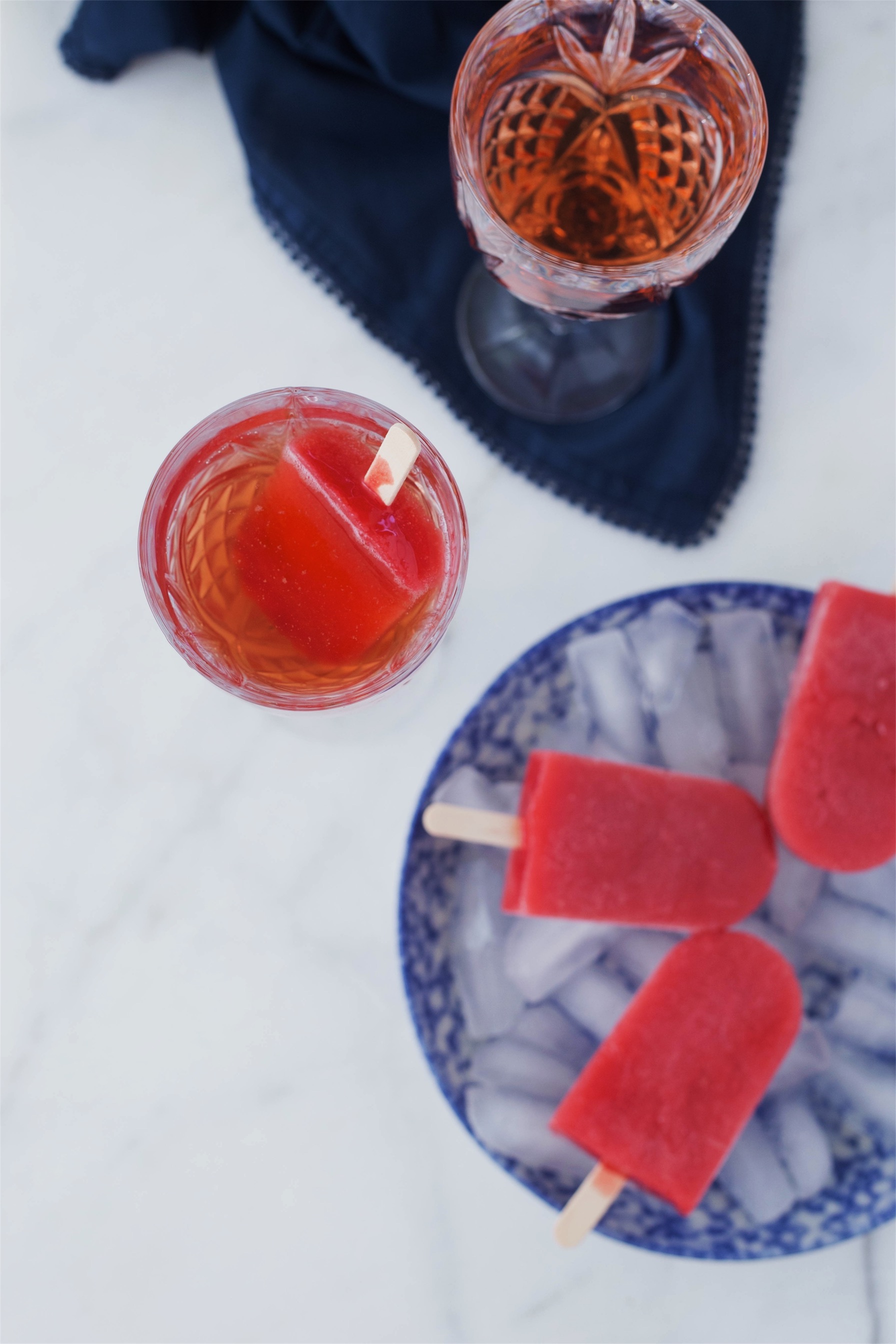Strawberry Rosè Pops