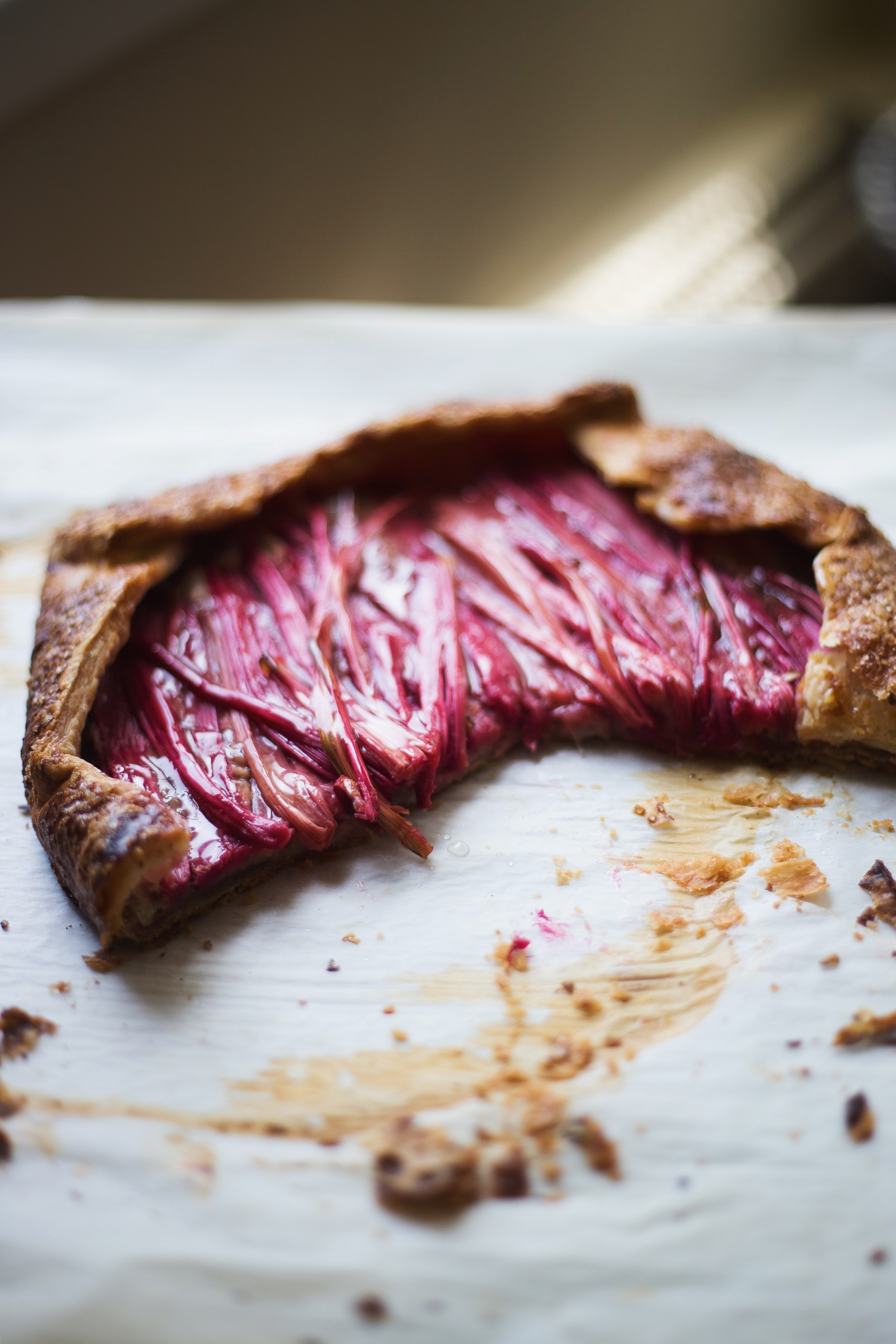 Rhubarb and Walnut Frangipane Galette