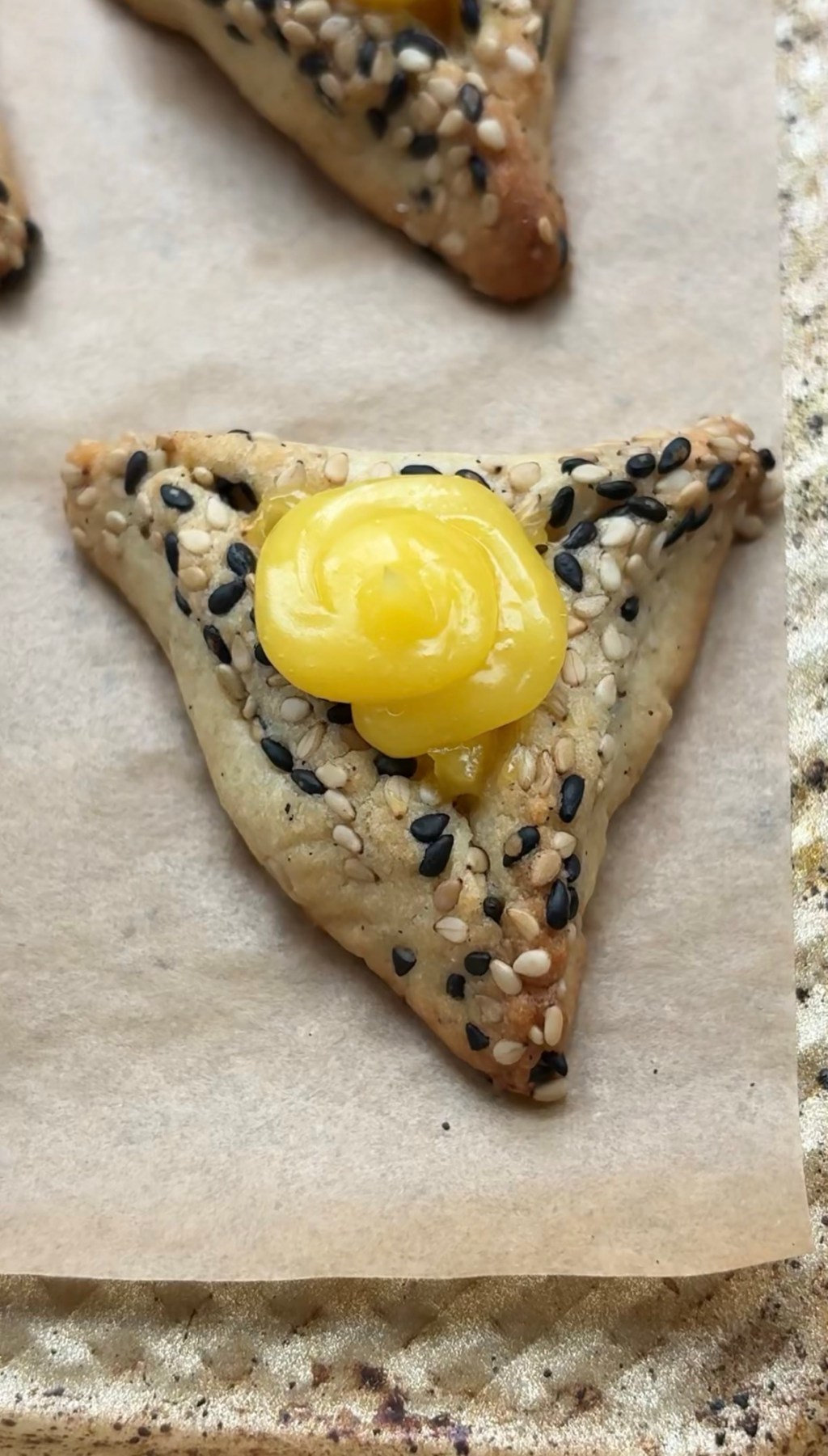 Sesame Hamantaschen with Lemon&nbsp;Curd
